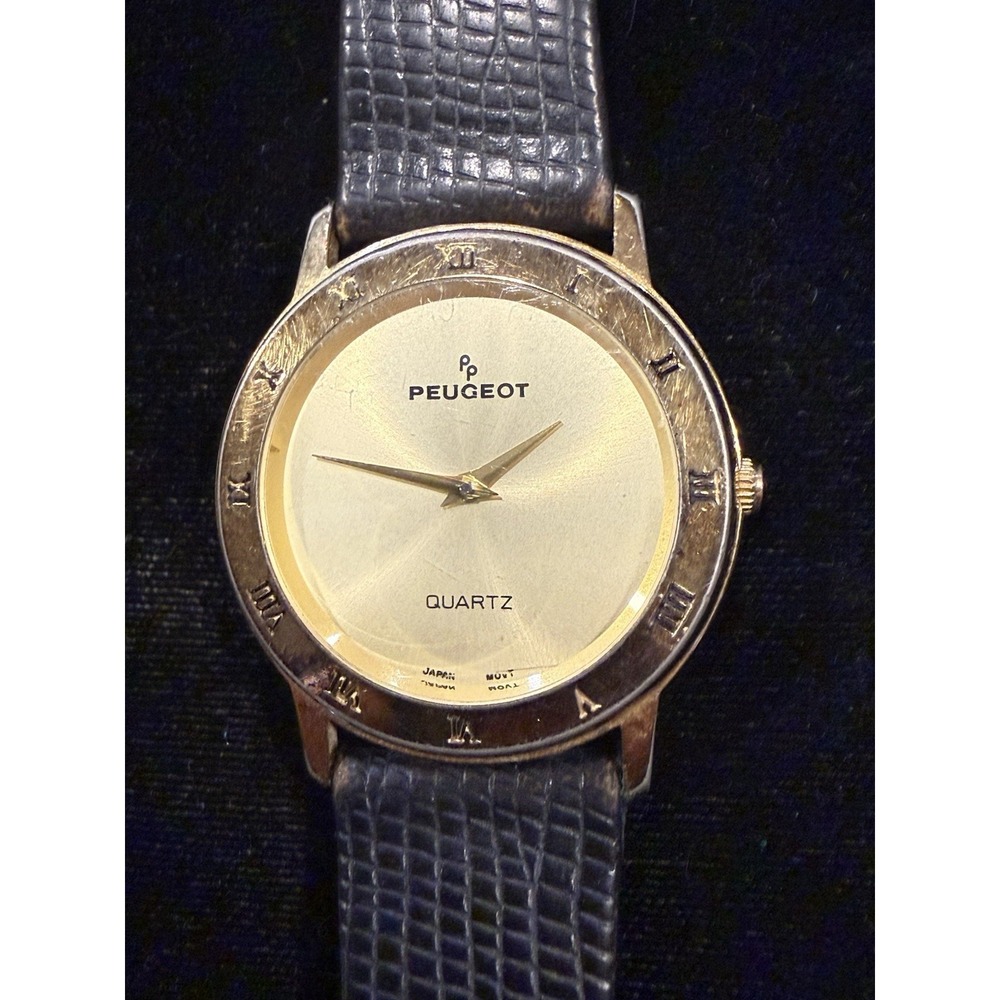 Lot of 2 Vintage Peugeot Quartz Watches –‎ Gold Tone, For Repair/Parts - Picture 4 of 8